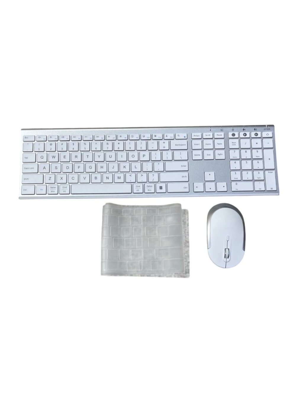 Keyboard And Mouse For Mac Bluetooth Slim White USB Number Pad